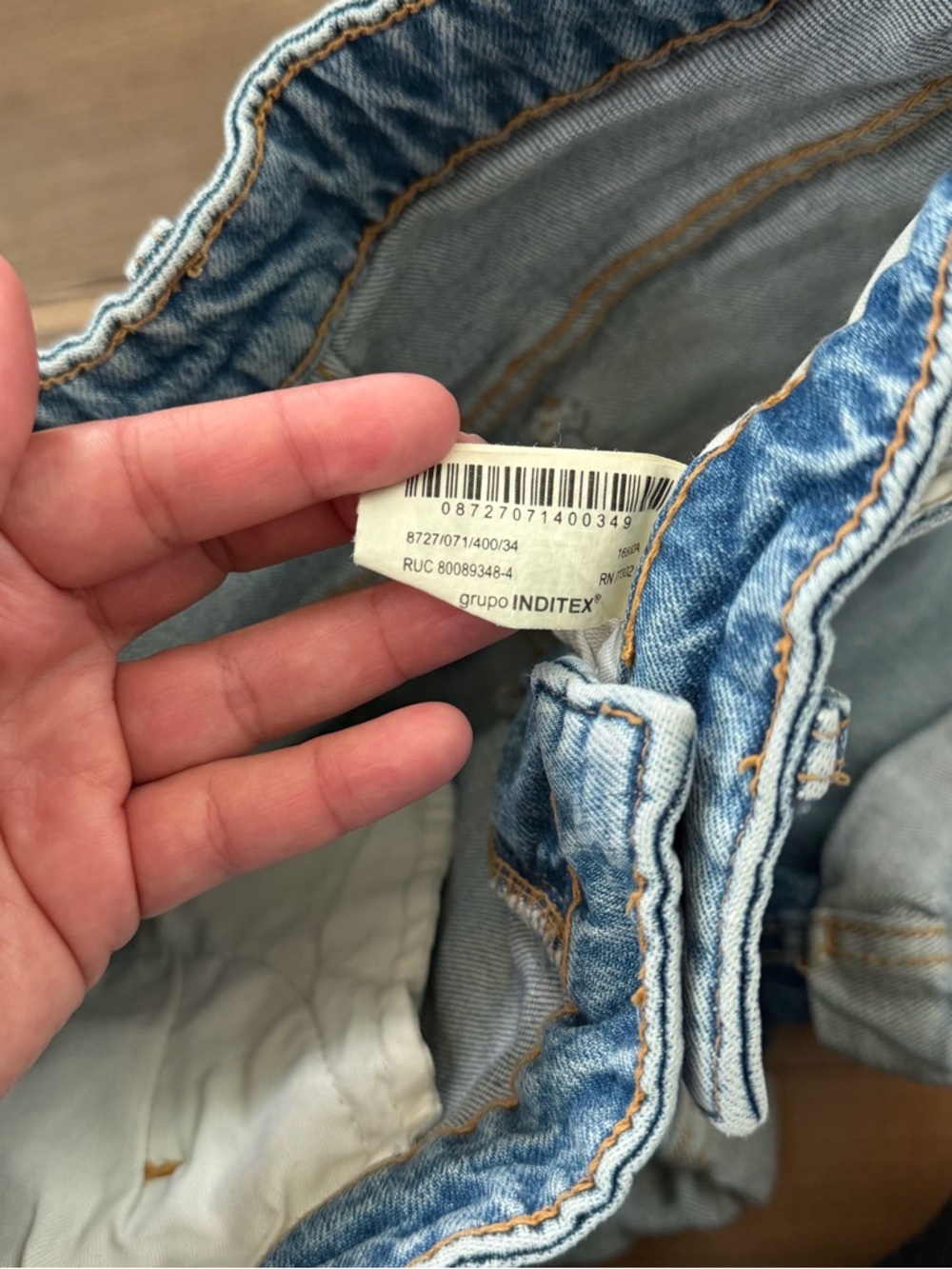 Zara Women's High Waist Cuffed Denim Shorts Medium Light Wash Size 2 - Picture 6 of 9